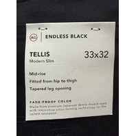 AG JEANS MEN'S TELLIS MODERN SLIM MID RISE JEAN IN BLACK SIZE 33X32 1783DSDB