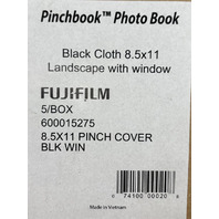LOT OF 5 FUJIFILM PINCHBOOK PHOTO BOOK 600015275 BLACK CLOTH 8.5X11