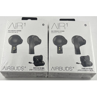 LOT OF 2 AIRBUDS AIR1 TRUE WIRELESS EARBUDS WITH CHARGING CASE 16HRS PLAYTIME