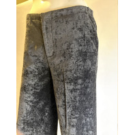 ALICE + OLIVIA CONOR CLEAN WAIST TROUSER VELVET SIZE 2 BLACK MRSP $375 NWT