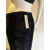 ALICE + OLIVIA CONOR CLEAN WAIST TROUSER VELVET SIZE 2 BLACK MRSP $375 NWT