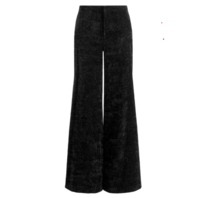 ALICE + OLIVIA CONOR CLEAN WAIST TROUSER VELVET SIZE 2 BLACK MRSP $375 NWT
