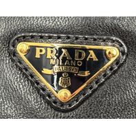 PRADA MILANO CALZATURE DONNA SIZE EU 40 US 10 NERO NAPPA LOGO SLIDE SANDAL SHOES