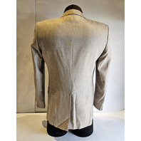 HUGO BOSS BECKHAM 50549196 TWO-PIECE SUIT VIRGIN WOOL SILK LINEN 38R LIGHT BEIGE