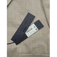 HUGO BOSS BECKHAM 50549196 TWO-PIECE SUIT VIRGIN WOOL SILK LINEN 38S LIGHT BEIGE