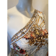 CAMILLA THRONE GAMES TIE ONE SHOULDER SHORT DRESS SZ M/L RRP 759.00$ SDSE022