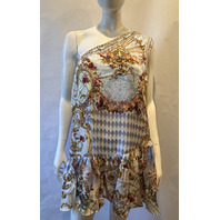 CAMILLA THRONE GAMES TIE ONE SHOULDER SHORT DRESS SZ M/L RRP 759.00$ SDSE022