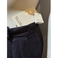 MAX MARA WOMEN'S WOOL SEERSUCKER TROUSER IN ULTRAMARINE SAMPLE MXM SECOLO SZ 8