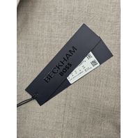 HUGO BOSS BECKHAM 50549196 TWO-PIECE SUIT VIRGIN WOOL SILK LINEN 38R LIGHT BEIGE