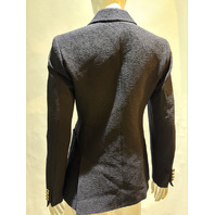 MAX MARA WOMEN'S WOOL SEERSUCKER JACKET IN ULTRAMARINE SAMPLE MXM RICETTA SZ 8