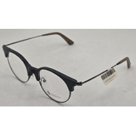 SCHUBACH ORIGINALS 5034 C86 BLACK/BROWN WOOD UNISEX FRAMES 49-19-145