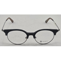 SCHUBACH ORIGINALS 5034 C86 BLACK/BROWN WOOD UNISEX FRAMES 49-19-145