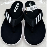 ADIDAS COMFORT FLIP FLOP EG2069 MENS SIZE 11 EU 46 BLACK AND WHITE FLIP FLOPS
