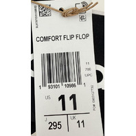 ADIDAS COMFORT FLIP FLOP EG2069 MENS SIZE 11 EU 46 BLACK AND WHITE FLIP FLOPS