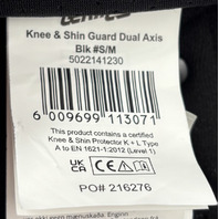 LEATT 5022141230 BLACK KNEE & SHIN GUARD DUAL AXIS PROTECTORS SIZE S/M