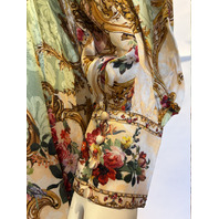 CAMILLA THE QUEENS QUARTERS WAISTBANDED DRESS W/ GATHERED SLEEVE XL $995 LDSA202