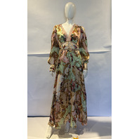 CAMILLA THE QUEENS QUARTERS WAISTBANDED DRESS W/GATHERED SLEEVE XXL $995 LDSA202