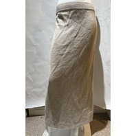 MAX MARA WOMEN'S ARGYLE CASHMERE YARN SKIRT SAMPLE BEIGE MXPSALUBRE SZ M MEDIUM