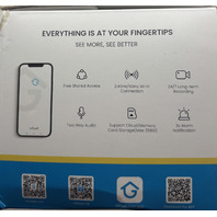 IOGEEK SC1 PRO 2.4GHZ/5GHZ CONNECT INDOOR SECURITY CAMERA WHITE