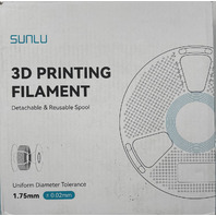 LOT OF 4 SUNLU 3D PRINTER FILAMENT 1.75MM 1KG WHITE WITH REUSABLE SPOOL