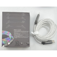 MOKONGFU 120W LIGHT UP 4 IN 1 CHARGER USB TYPE C LIGHTING CABLE