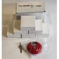 QTY 6 DEFENSE2 SS-5270 2-3/4" HARDENED BODY STAINLESS STEEL STORAGE DISK PADLOCK