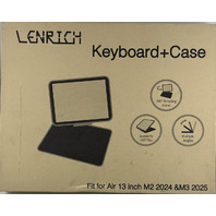 LENRICH 13A-1 KEYBOARD + CASE FOR IPAD AIR 13 M3 2025&M2 2024 BLACK