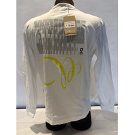 ON RUNNING MEN'S CLUB LONG T- GRAPHIC SZ SMALL S COLOR WHITE/MULTI 1MF11850069