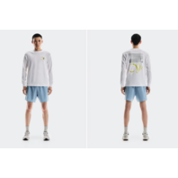 ON RUNNING MEN'S CLUB LONG T- GRAPHIC SZ SMALL S COLOR WHITE/MULTI 1MF11850069