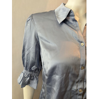 CINQ A SEPT 5A7 WOMEN'S FIONA TOP IN BLUE HYDRANGEA SIZE MEDIUM ZW16161468Z