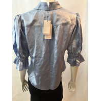 CINQ A SEPT 5A7 WOMEN'S FIONA TOP IN BLUE HYDRANGEA SIZE MEDIUM ZW16161468Z