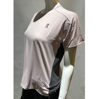 ON RUNNING WOMEN'S PERFORMANCE-T SHIRT SMALL S COLOR MAUVE/ECLIPSE 1WE10313460