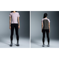 ON RUNNING WOMEN'S PERFORMANCE-T SHIRT SMALL S COLOR MAUVE/ECLIPSE 1WE10313460