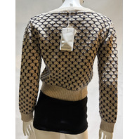 MAX MARA WOMEN'S PATTERNED WOOL & CASHMERE CARDIGAN SAMPLE MXM MASTRO M MEDIUM