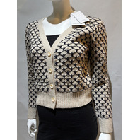 MAX MARA WOMEN'S PATTERNED WOOL & CASHMERE CARDIGAN SAMPLE MXM MASTRO M MEDIUM