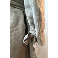 BELLE & BLOOM WOMEN'S HEAD OVER HEELS COLLARLESS ROBE COAT GREY MARBLE SZ LARGE