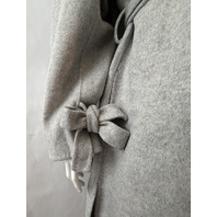 BELLE & BLOOM WOMEN'S HEAD OVER HEELS COLLARLESS ROBE COAT GREY MARBLE SZ LARGE