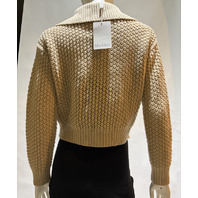 MAX MARA WOMEN'S WOOL CASHMERE LUREX SWEATER ALBINO MXM TEQUILA MEDIUM M SAMPLE