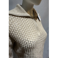 MAX MARA WOMEN'S WOOL CASHMERE LUREX SWEATER ALBINO MXM TEQUILA MEDIUM M SAMPLE