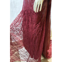 RUBY RED GOWN STRAPLESS SEQUINED FLOOR LENGTH SHEER MIDDRIFT WITH TRAIN SIZE 6