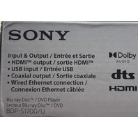SONY S1700/U BLUE-RAY DISC/DVD PLAYER BDPS1700/UM2 MOVIE PLAYER