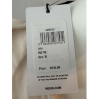 REISS WOMEN'S ZARIA RUFFLE TOP IN PALE PINK US SIZE 6 MSRP $240 46721167