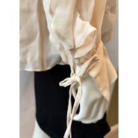 REISS WOMEN'S ZARIA RUFFLE TOP IN PALE PINK US SIZE 6 MSRP $240 46721167