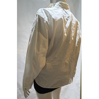 MAX MARA WOMEN'S EMBROIDERED POPLIN SHIRT OPTICAL WHITE SAMPLE MXM SHOCK MEDIUM