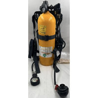 MSA AIRHAWK II MMR SCBA 2216 PSI AIR MASK WITH MASK CYLINDER AND HARNESS