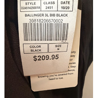 DRAVUS MEN'S BALLINGER 3L BIB SNOWBOARD PANTS IN BLACK D2451425001A SZ MEDIUM