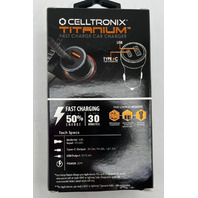 LOT OF 2 CELLTRONIX TITANIUM TTNM-PD CAR CHARGER OUTPUT USB AND TYPE C 20W