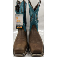ARIAT 10031663 WOMENS ANTHEM VENTTEK COMP TOE BOOT CHOCOLATE CHIP/TURQUOISE 9.5C