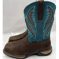 ARIAT 10031663 WOMENS ANTHEM VENTTEK COMP TOE BOOT CHOCOLATE CHIP/TURQUOISE 9.5C