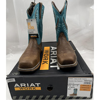 ARIAT 10031663 WOMENS ANTHEM VENTTEK COMP TOE BOOT CHOCOLATE CHIP/TURQUOISE 9.5C